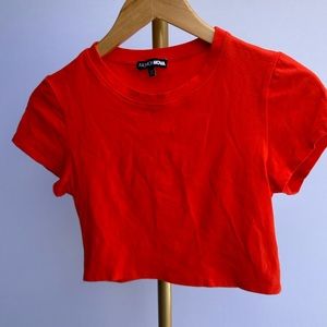 Fashion, nova red crop top